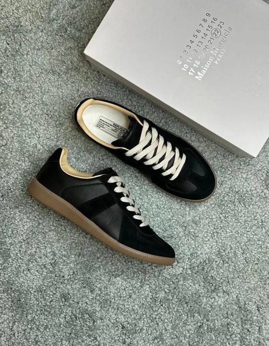 Кроссовки maison margiela replica black gum indigo blue
