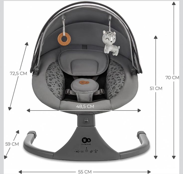 Kinderkraft Rede LUMI 2, balanço elétrico para bebés