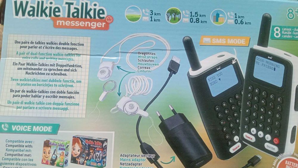 Walkie-Talkie Messenger Buki France TW04 (Voz + Mensagens SMS - Recarregável)