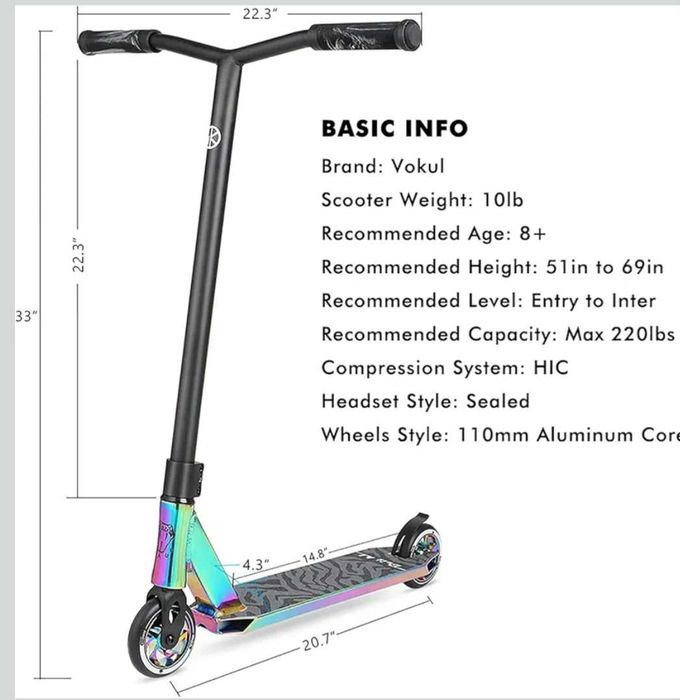 hulajnoga akrobacyjna VOKUL BIZT K1 Pro Scooter Neo