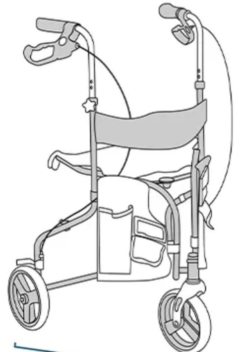 3 wheel walker para adulto