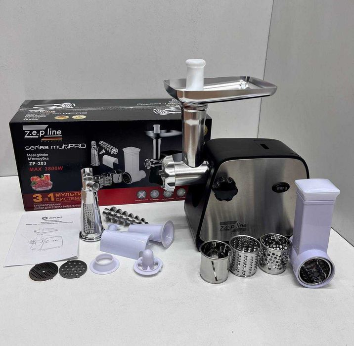 アーボビテ3本セット Мясорубка Zepline ZP-203 3800 Вт 3 в 1 Соковыжималка шинковщица: 2