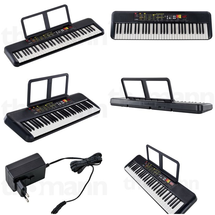 Teclado digital portátil e compacto com 61 teclas, 144 vozes de instrumentos e 158 estilos