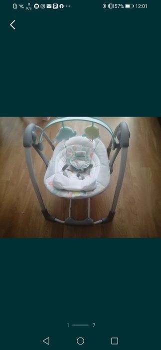 Espreguiçadeira ingenuity com balanço autónomo