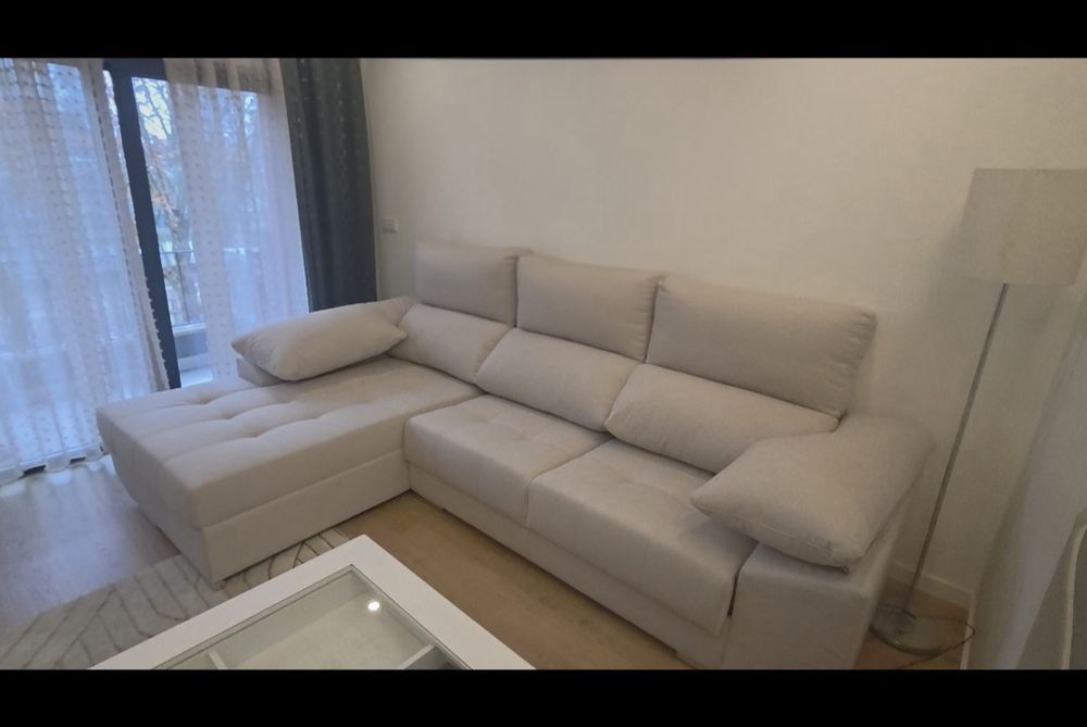 Sofa 3 lugares com chaise longue