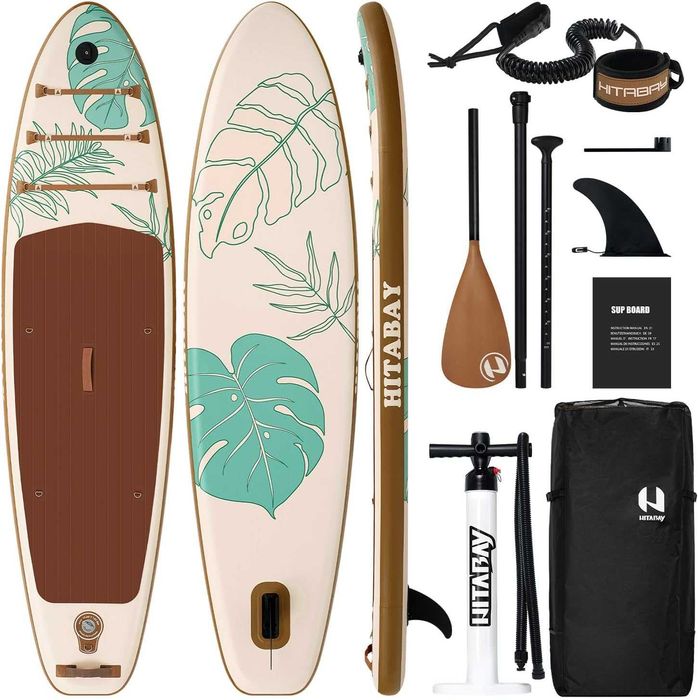Надувна SUP дошка для плавання HITABAY 320 см Leaf Wood
