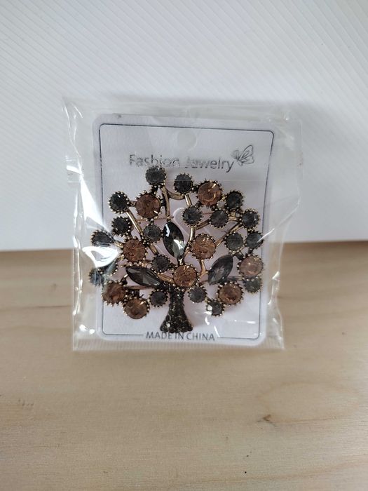 Broszka/przywieszka - duże kryształowe drzewko