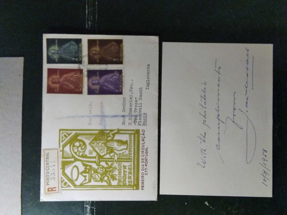1958 FDC Rainha Santa Isabel e São Teotónio