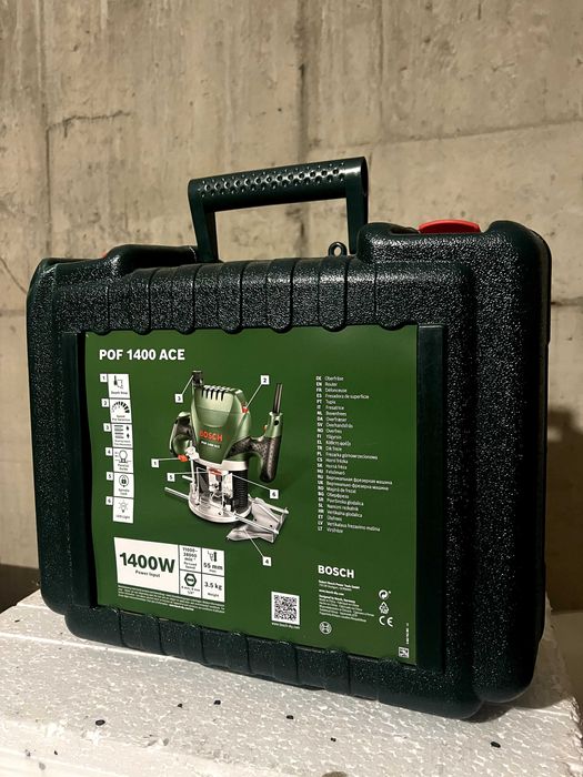 FREZARKA POF 1400 ACE BOSCH górnowrzecionowa + WALIZKA + zestaw frez