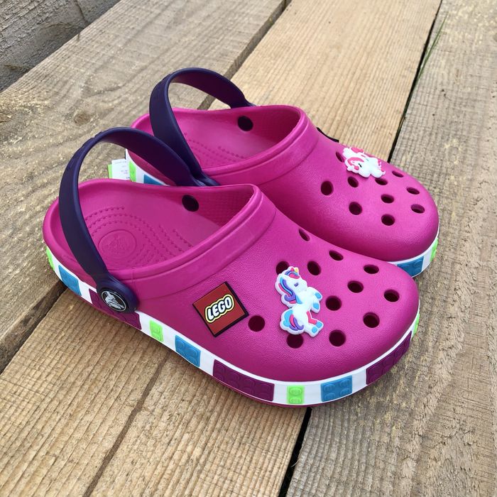 Crocs Lego fuchsia Дитячі Рожеві Крокси Лего