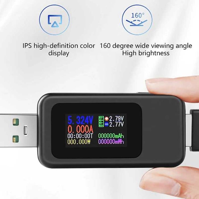 USB-тестер Keweisi MX-18L 10 в 1 цифровий вольтметр, амперметр