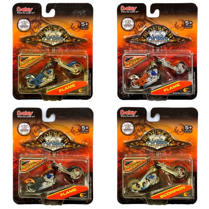 Motos Monster Chopper Escala 1:31