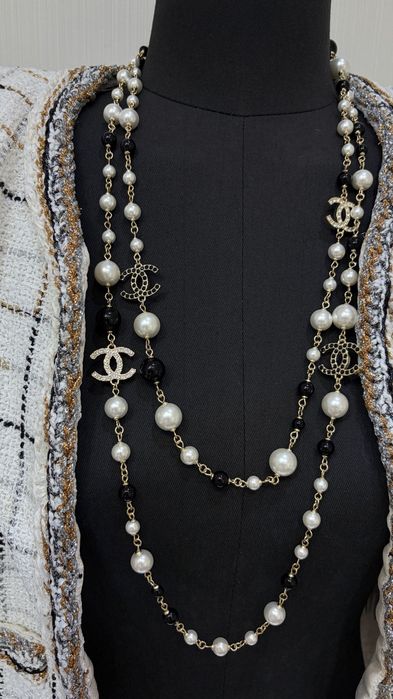 Chanel® Luksusowy naszyjnik CC® ekskluzywna biżuteria łańcuszek perły