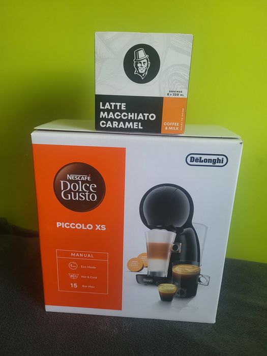 NOWY Ekspres kapsułkowy DeLonghi Dolce Gusto Piccolo XS + kapsułki