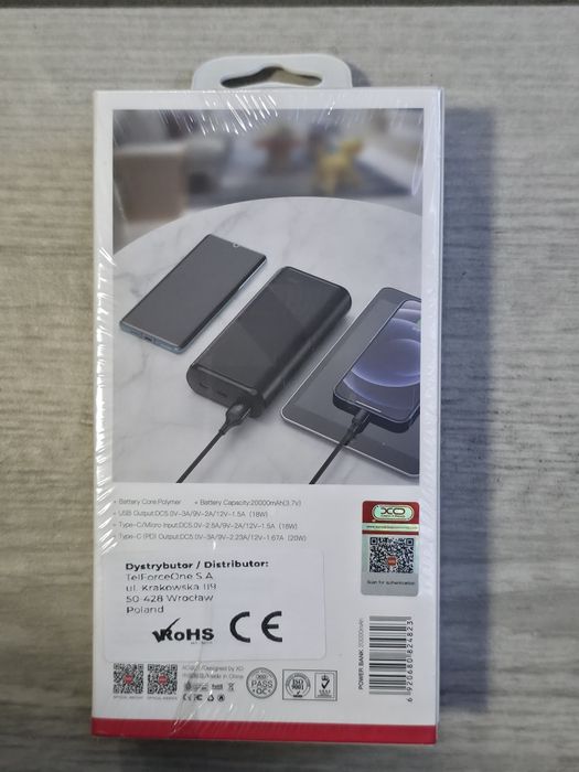 Powerbank 20 000 mAh XO