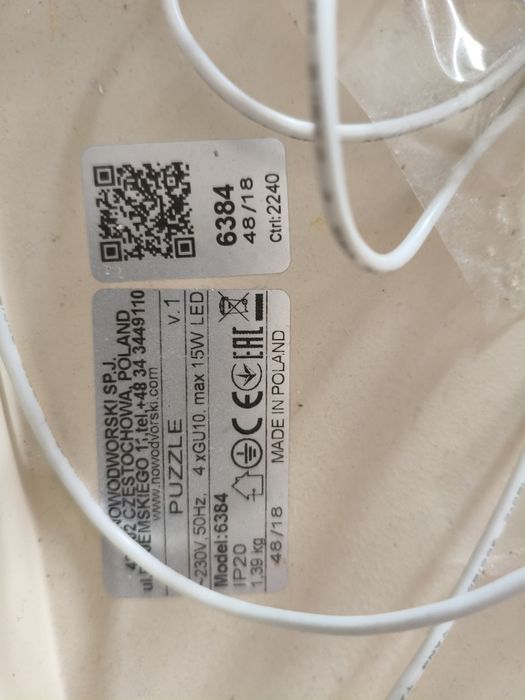 Lampa/plafon z serii puzzle