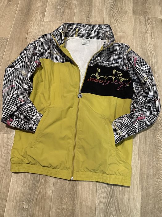 Kurtka wiatrówka sportowa do biegania Diadora rozmiar m unisex napisy