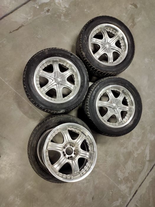 Диски с шинами,r18 255/55 один диск удареный