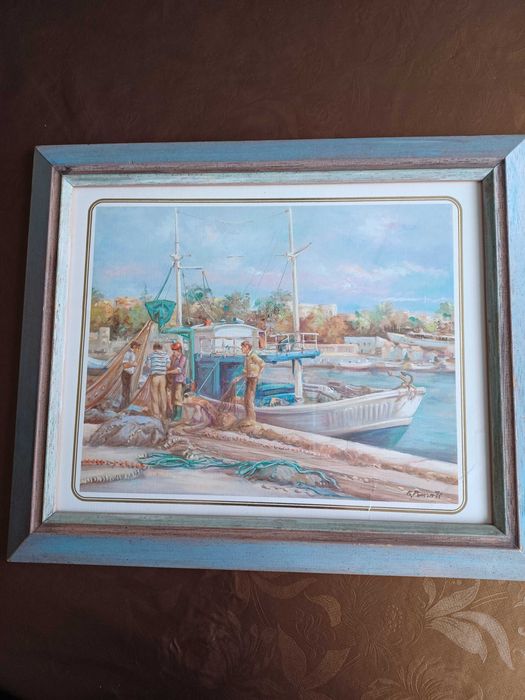 2 Wall Decorative Frames - Fishermen Images