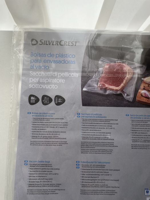 Новий вакууматор SilverCrest + 25 пакетів + рулон 2,5 м