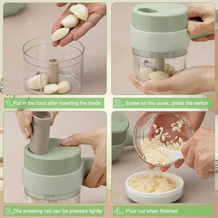 4in1 Conjunto de Cortador Legumes Elétrico