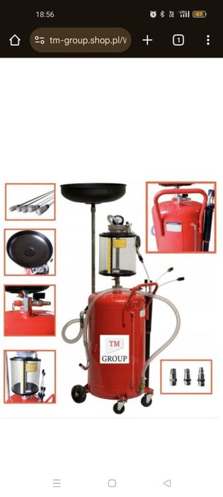 Wysysarka pneumatyczna zlewarka do oleju
