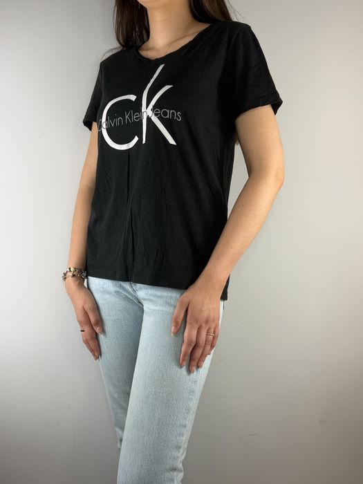 Czarny tshirt bluzka bawełniana Ck Calvin Klein rozmiar M