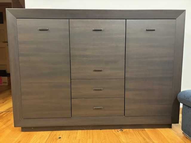 Zestaw komoda, szafka TV, witryna, dąb wenge