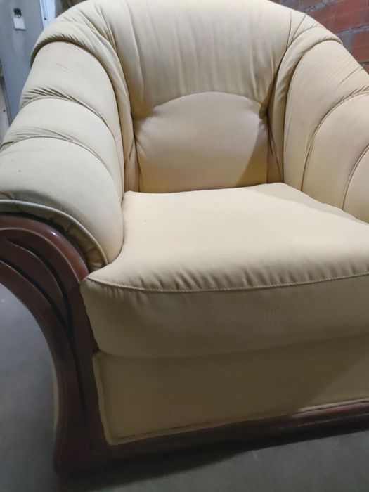 Sofá em pele de pêssego