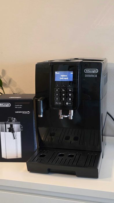 Ekspres Delonghi Dinamica ECAM 353.75B MyMenu, nowy pojemnik na mleko