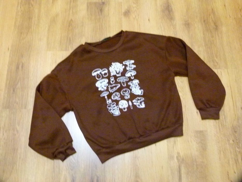 Shein bluza brązowa z nadrukiem rozm 40 L