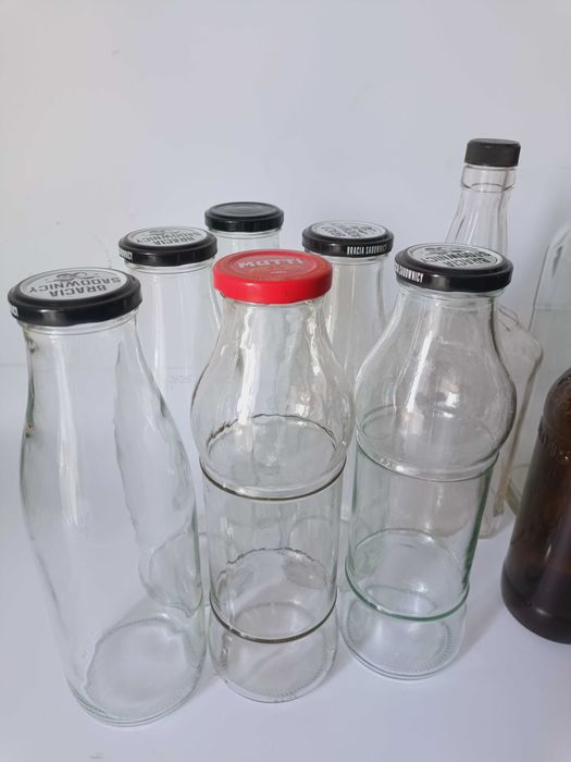 Puste czyste butelki 0,7 1L 1,5L 650ml 700ml do wekowania