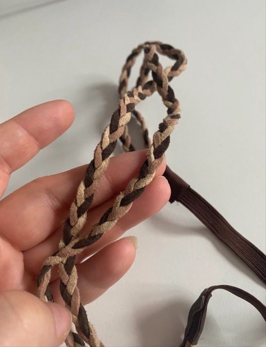 Opaska na głowę brązowa