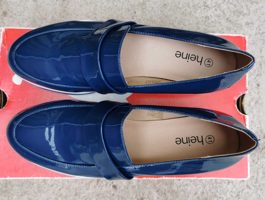 Кожаные лоферы мокасины балетки туфли Heine 41 р.