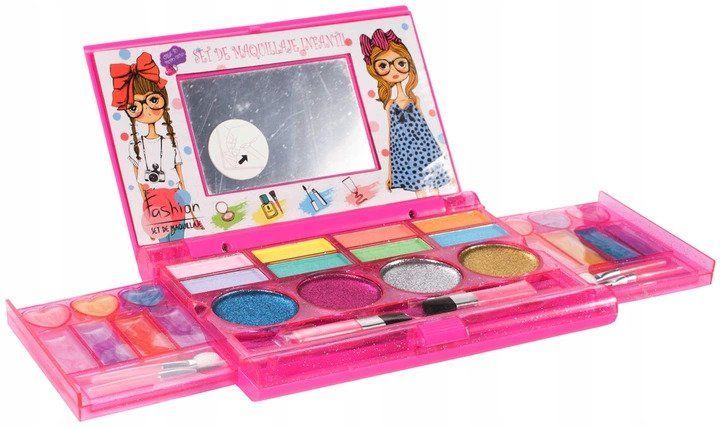 zestaw do malowania makijażu z lusterkiem składany