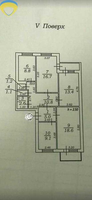 В продажу укомплектована 4 квартира в в центрі Авангарда, вул. Центральна-91 м², готові під програми