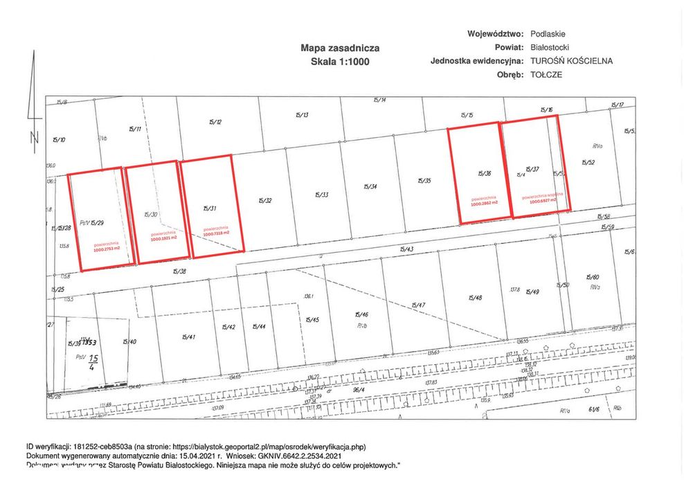 Uzbrojona działka budowlana 1000m² – Tołcze, ul. Rumiankowa - Widok 2