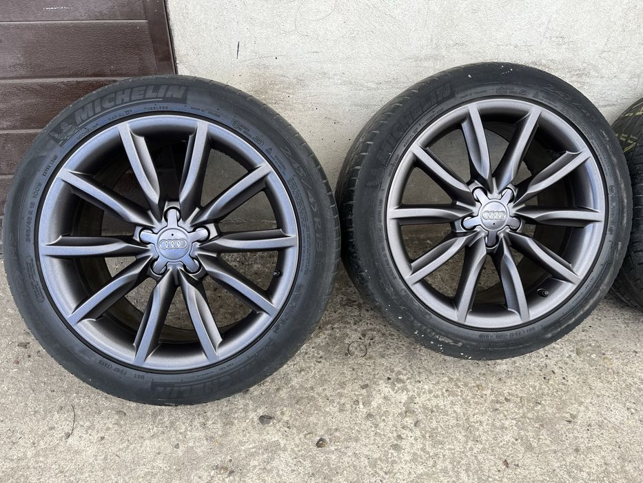 (378)Koła, Felgi 5x112 18” OEM Audi a6 c6, Audi q3, Grafit, Michelin