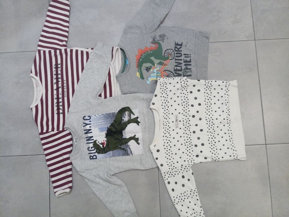 Zestaw 9szt. bluz/bluzek rozmiar 104 cm.