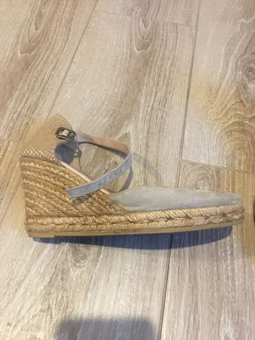 Espadryle zamszowe beżowe 38