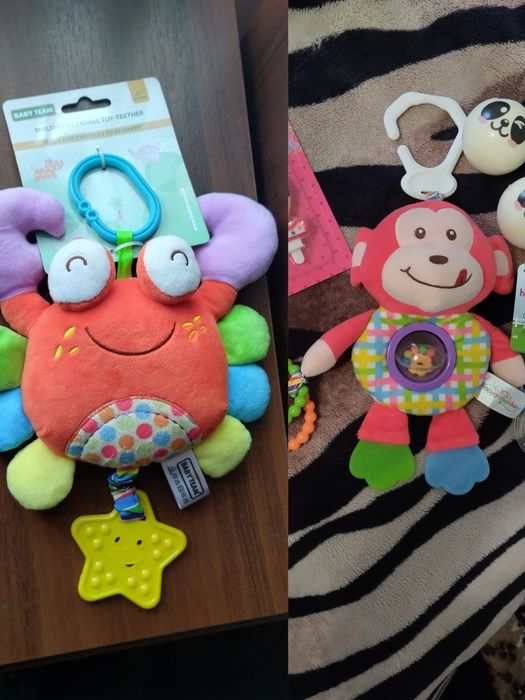 Іграшки в колиску, м'які, підвіска