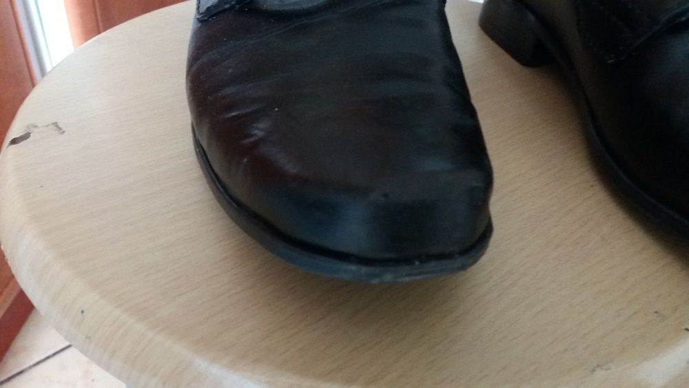 Buty eleganckie chłopięce czarne skóra ekologiczną komunia ślub