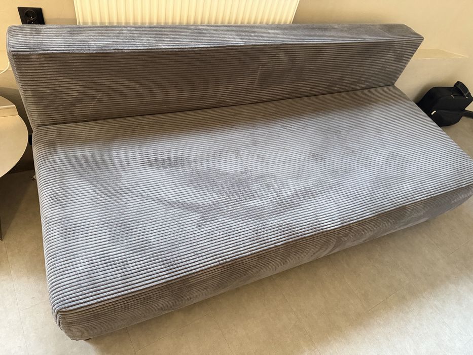 Kanapa sofa sztruksowa szara 200/140