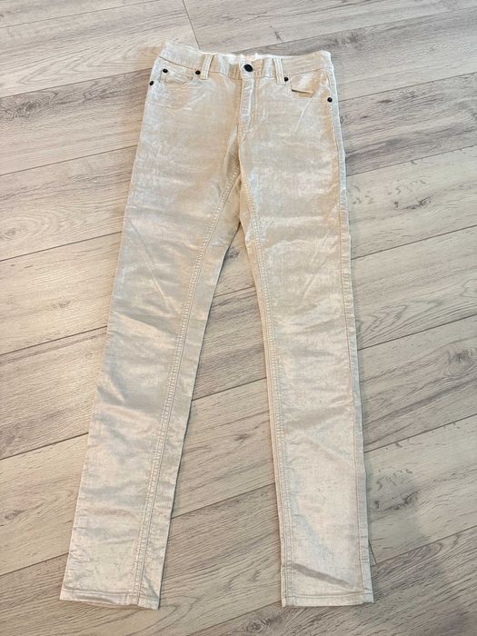 Beżowe spodnie z efektem weluru Cheap Monday