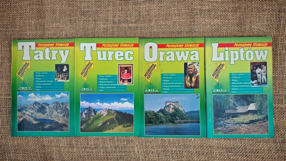 Poznajemy Słowację, 4 tomy Tatry, Turec, Liptów, Orawa