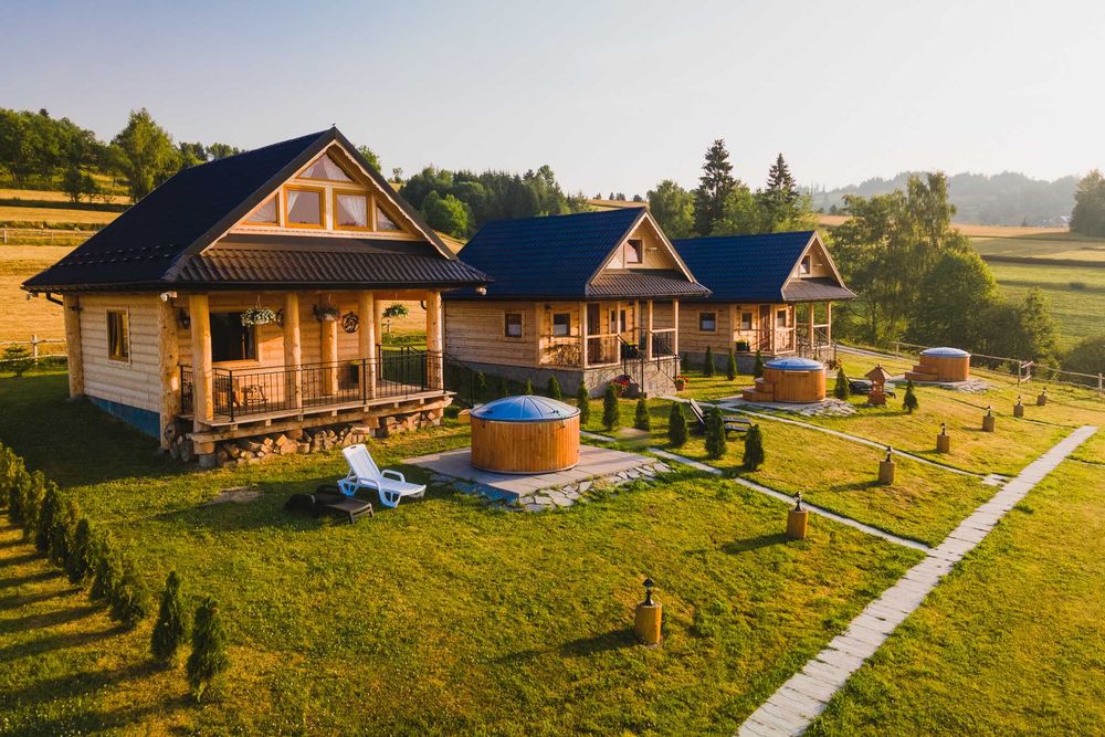Domek z widokiem na Tatry w górach balia jacuzzi sauna tatry gorce