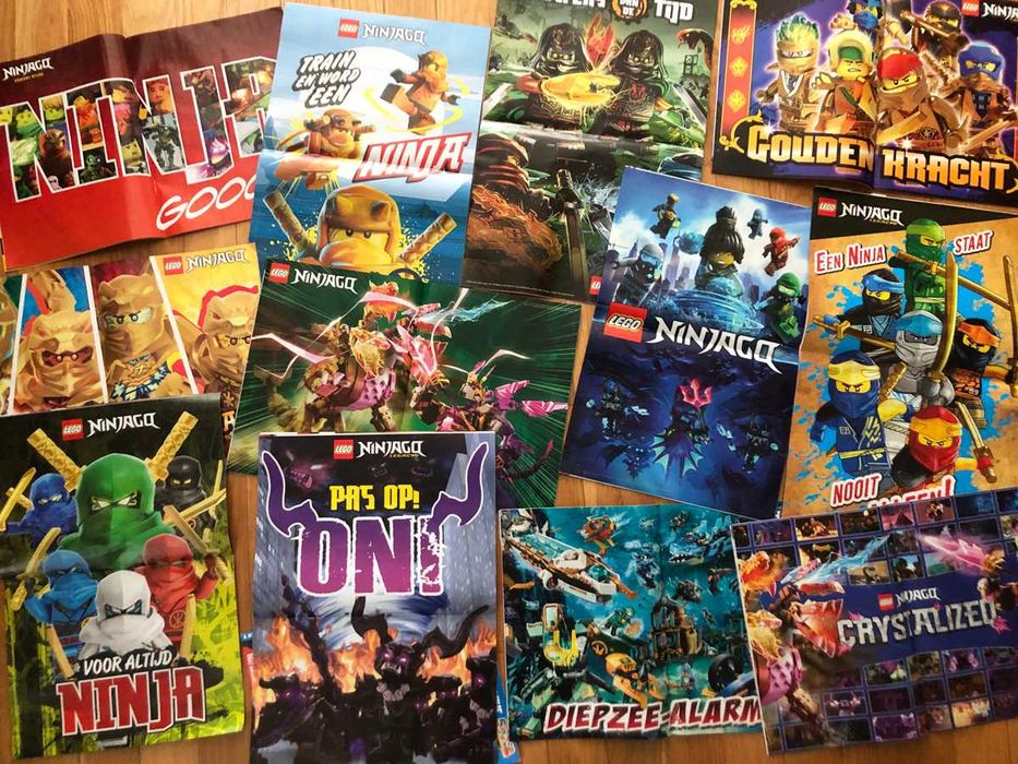 Grande Lote de 133 Revistas LEGO NINJAGO com Posters - 14Kg !