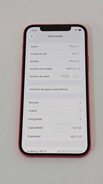 Iphone 12 128Gb. 100% Bateria. Ótimo estado