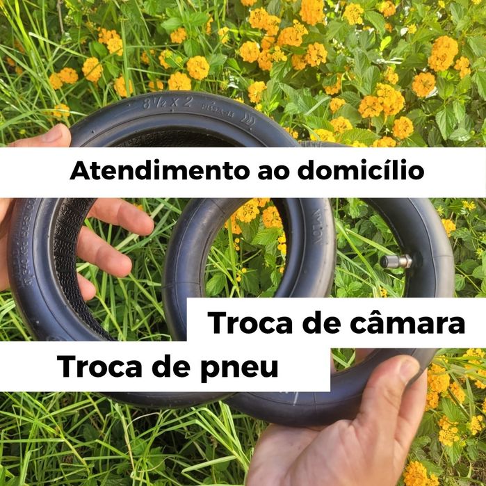 Câmara/pneu trotinete - troca em domicílio