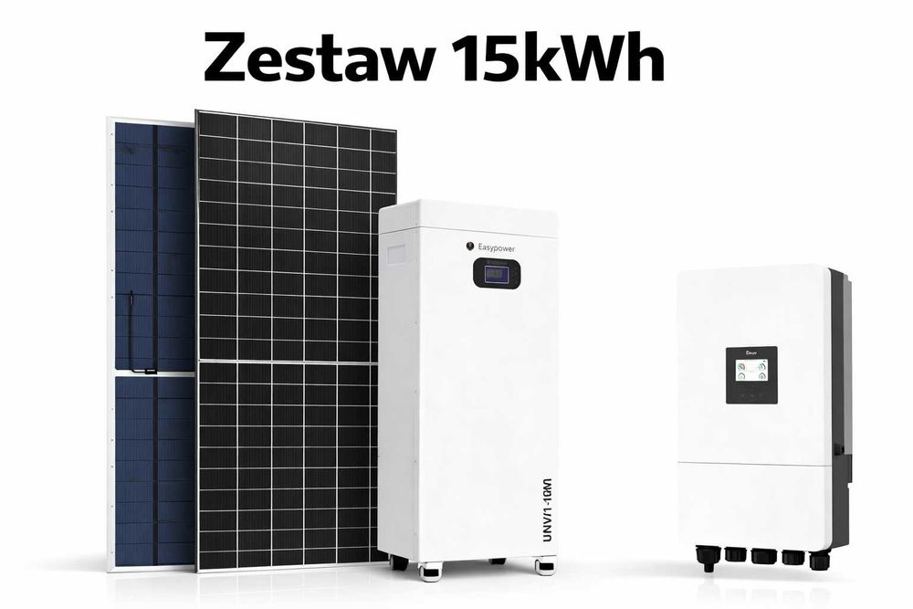 Zestaw budżetowy 15kWh LV (panele, inwerter 3 fazy, magazyn 16 kWh)